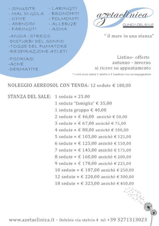 Azeta Clinica – Prezzi autunno-inverno 2018 Azeta Clinica - Prezzi autunno-inverno 2018